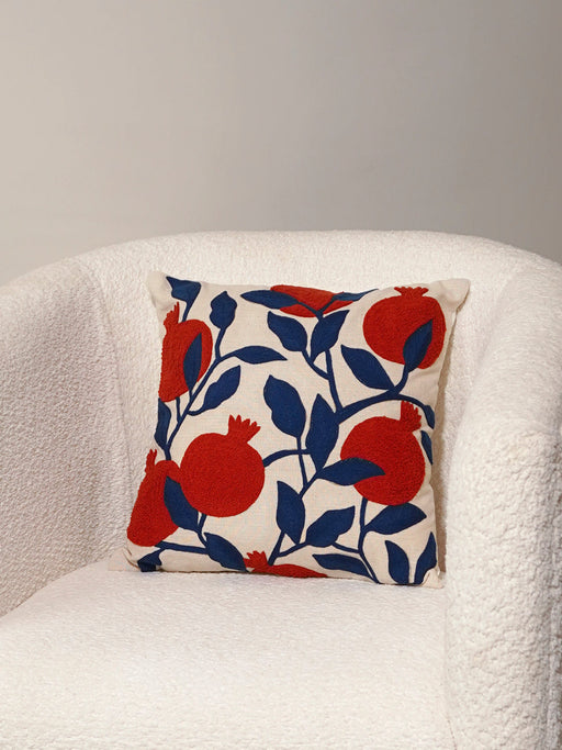 Nurture India Pomegranate Tufted Cushion Cover 16 x 16-Inch