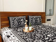 local-kala-black-and-white-village-flat-i-fitted-bedsheet-90x108-inches