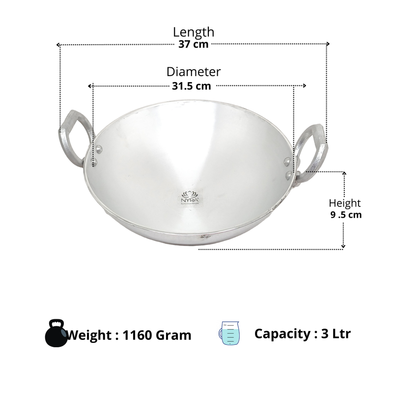Aluminium Wok/Kadhai with – Cooking Wok