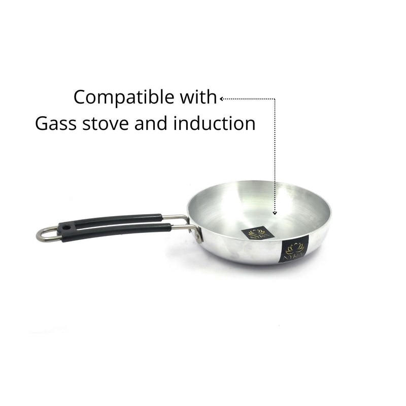 Aluminum Induction Fry Pan with Stainless-steel lid 