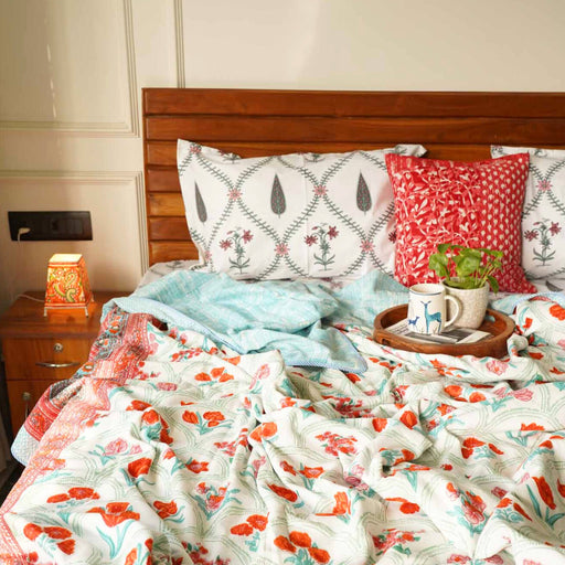 local-kala-double-bed-reversible-mul-dohar-ambarsariya-red
