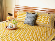 local-kala-kalamkari-mustard-leaf-flat-i-fitted-bedsheet-90x108-inches