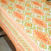 local-kala-ikkat-orange-flat-fitted-bedsheet-90x108-inches