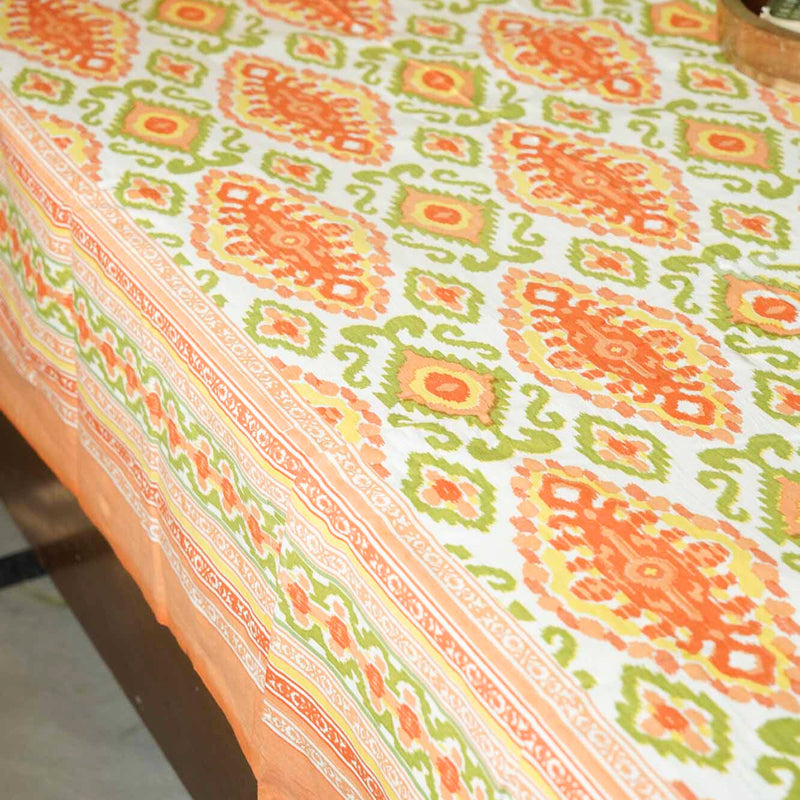 local-kala-ikkat-orange-flat-fitted-bedsheet-90x108-inches