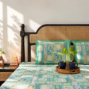 local-kala-abstract-green-flat-i-fitted-bedsheet-90x108-inches