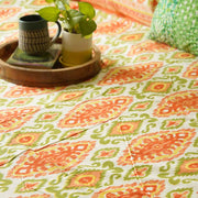 local-kala-ikkat-orange-flat-fitted-bedsheet-90x108-inches