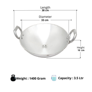 Aluminium Wok/Kadhai with – Cooking Wok
