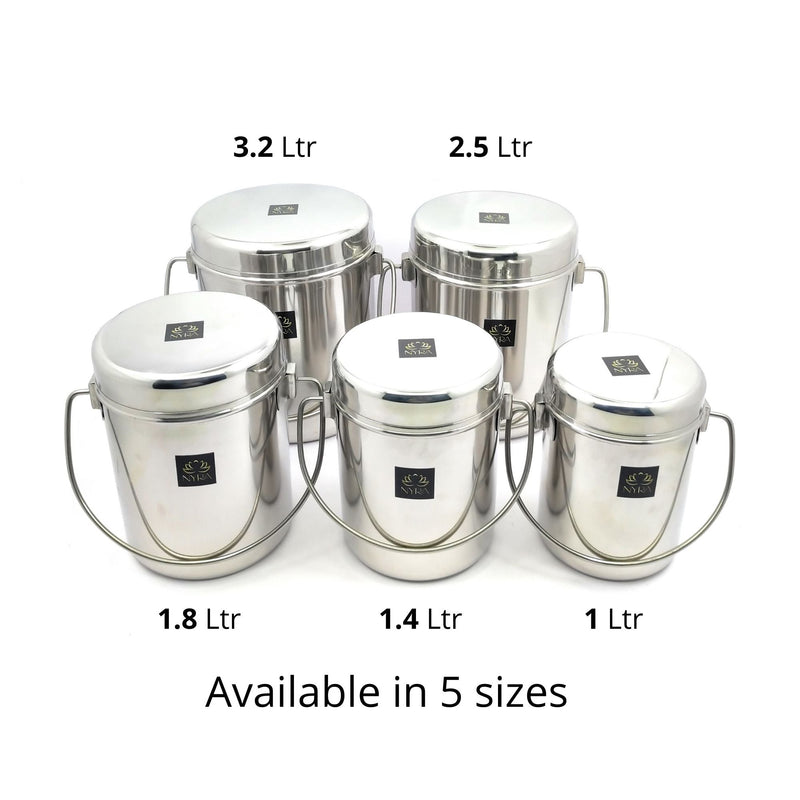Stainless Steel Milk Pot with Lid (Dolchi/Barni) – Milk Pot