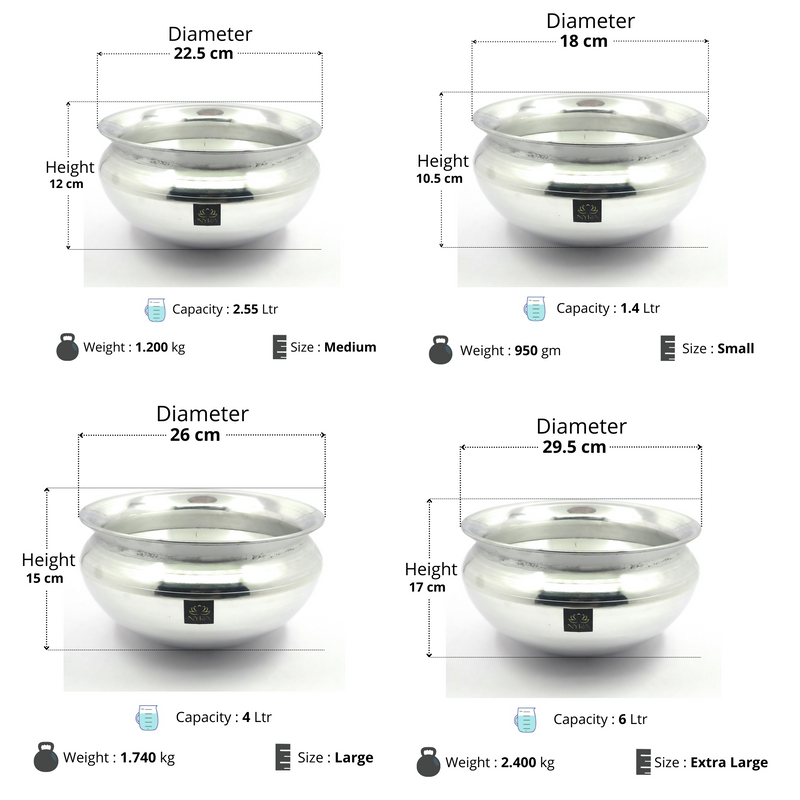 Aluminum Handi with Lid – Cooking Handi