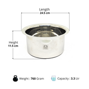 Induction Compatible Stainless Steel Boiling Vessel with Lid – Kitchen Utensil