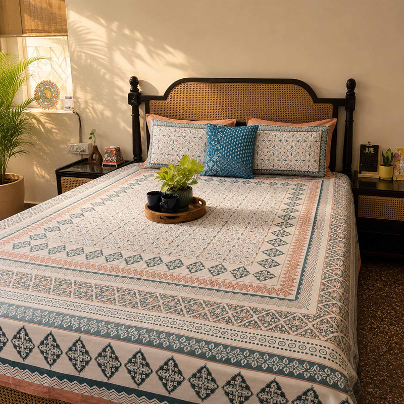 local-kala-b-09-white-flat-i-fitted-bedsheet-108x108-inches