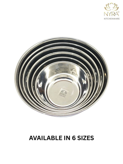 Stainless Steel Round Mixing & Serving Bowl – Serving Bowl