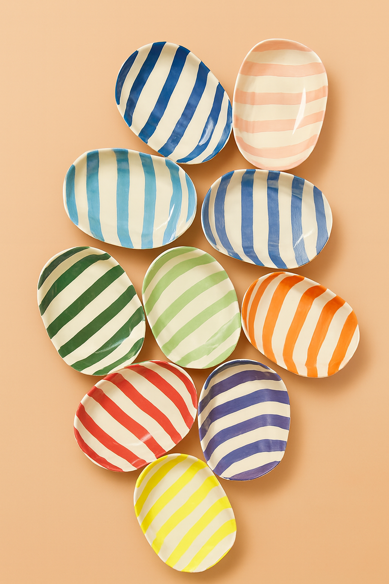 Nurture India Multi Color Stripe Bowls