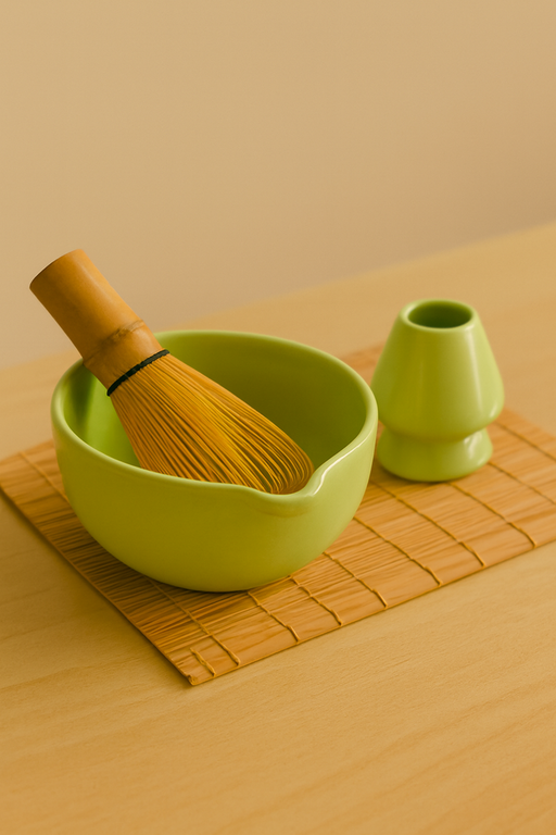 Nurture India Pastel Green Matcha Bowl Whisk Holder