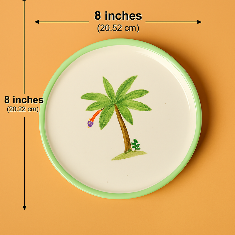 Nurture India Go Bananas Ceramic Plates 8-Inch