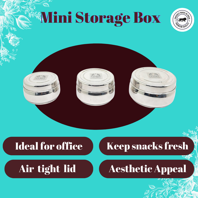 Stainless Steel Mini Containers Set - 3-Piece – Storage Container