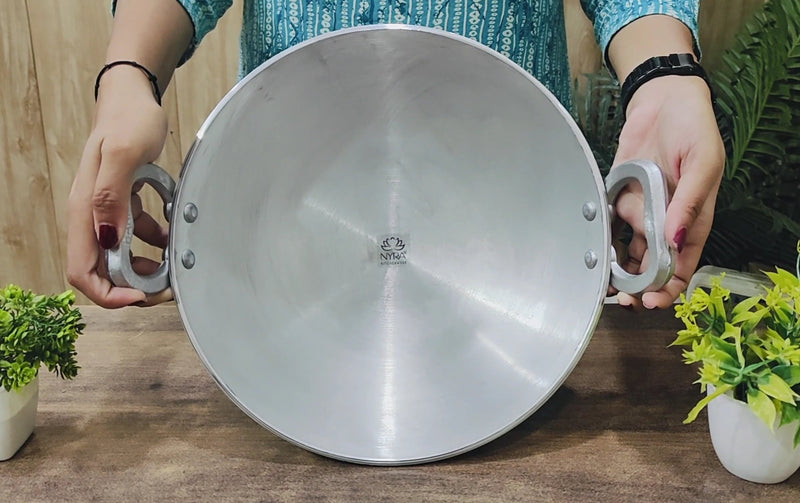 Aluminium Wok/Kadhai with – Cooking Wok