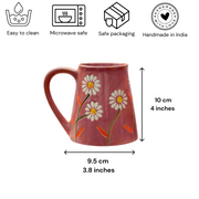 Nurture India Garden Bloom Mug Pink Floral Design 12-oz