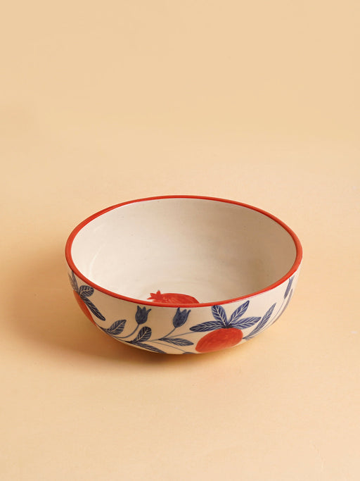 Nurture India Pomegranate Ceramic Serving Bowl Large