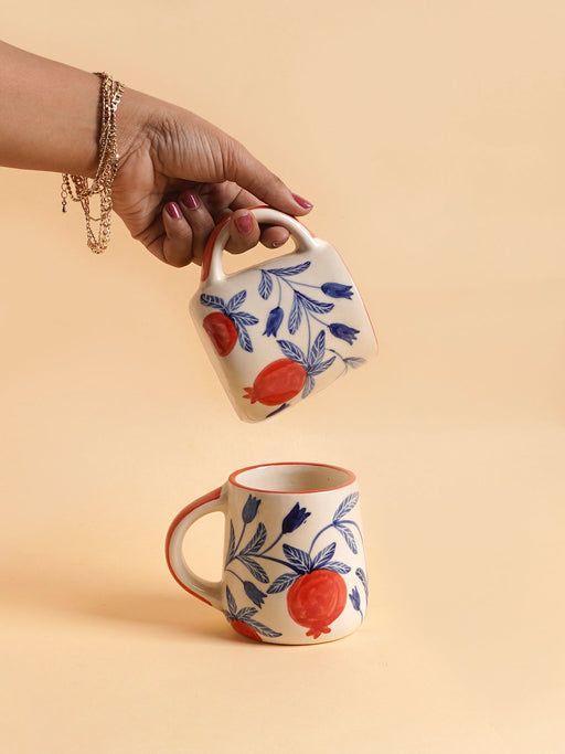Nurture India Pomegranate Ceramic Coffee Mug 10-oz