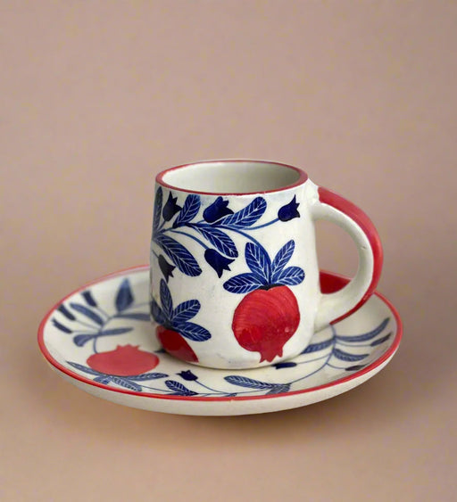 Nurture India Pomegranate Ceramic Plate Cup