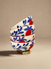 Nurture India Pomegranate Ceramic Small Bowls 10-oz