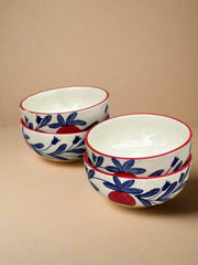 Nurture India Pomegranate Ceramic Small Bowls 10-oz