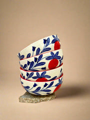 Nurture India Pomegranate Ceramic Small Bowls 10-oz