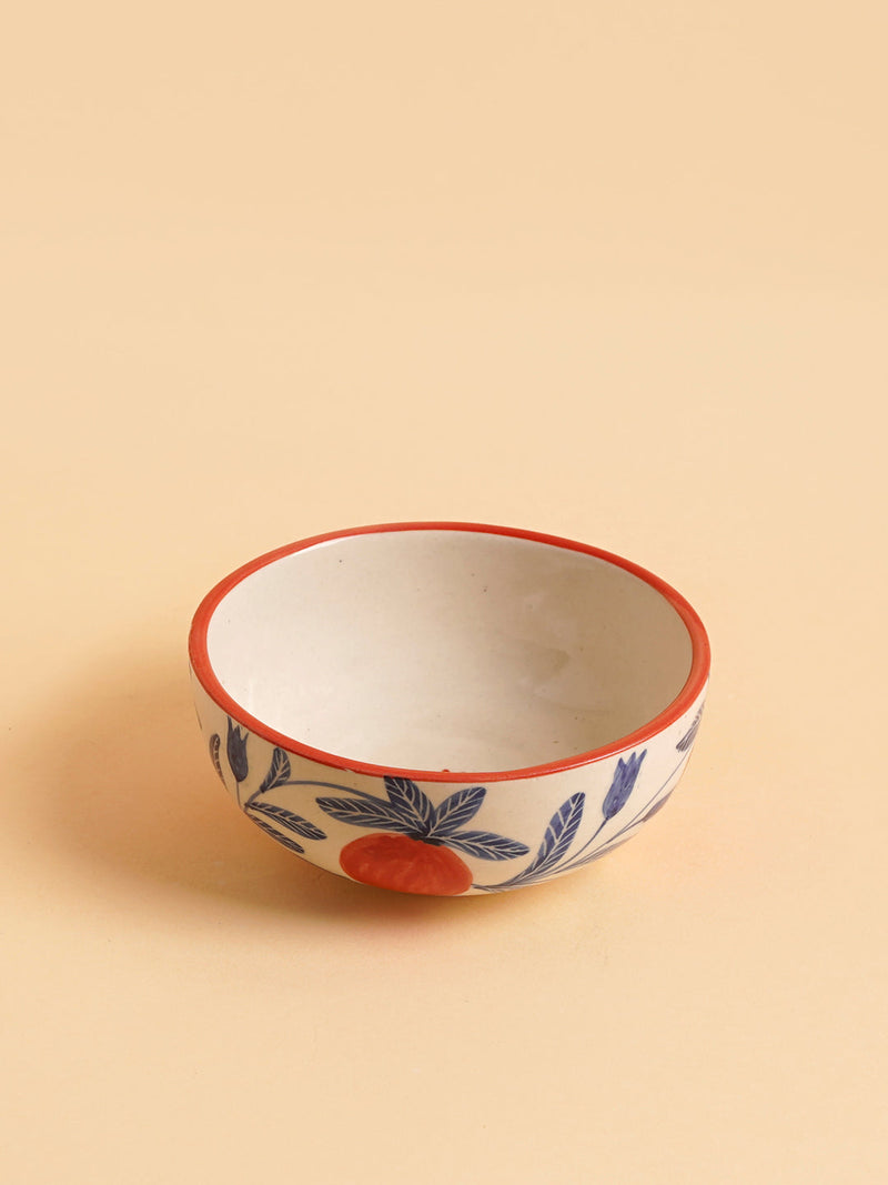 Nurture India Pomegranate Ceramic Small Bowls 10-oz