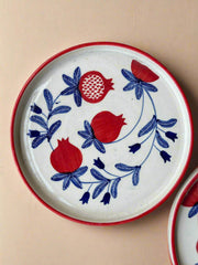 Nurture India Pomegranate Ceramic Snack Plate 8-Inch