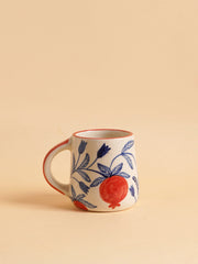 Nurture India Pomegranate Ceramic Coffee Mug 10-oz