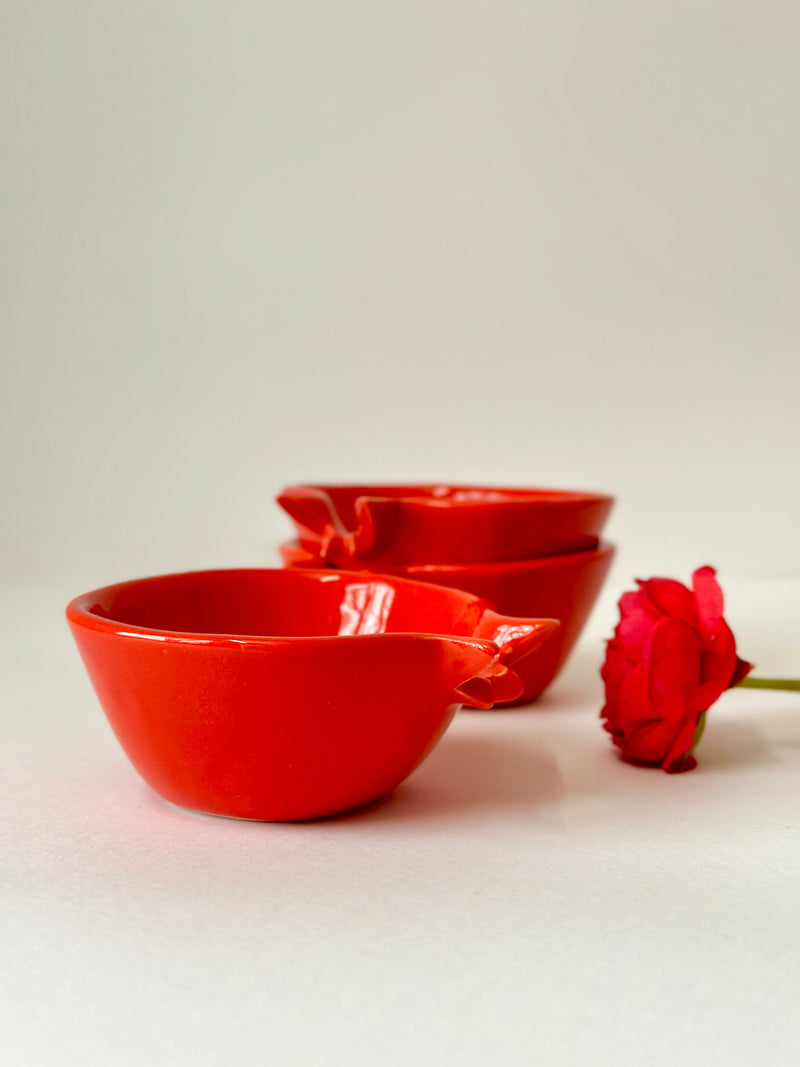 Nurture India Pomegranate Chip Dip Bowl 2-Piece Set