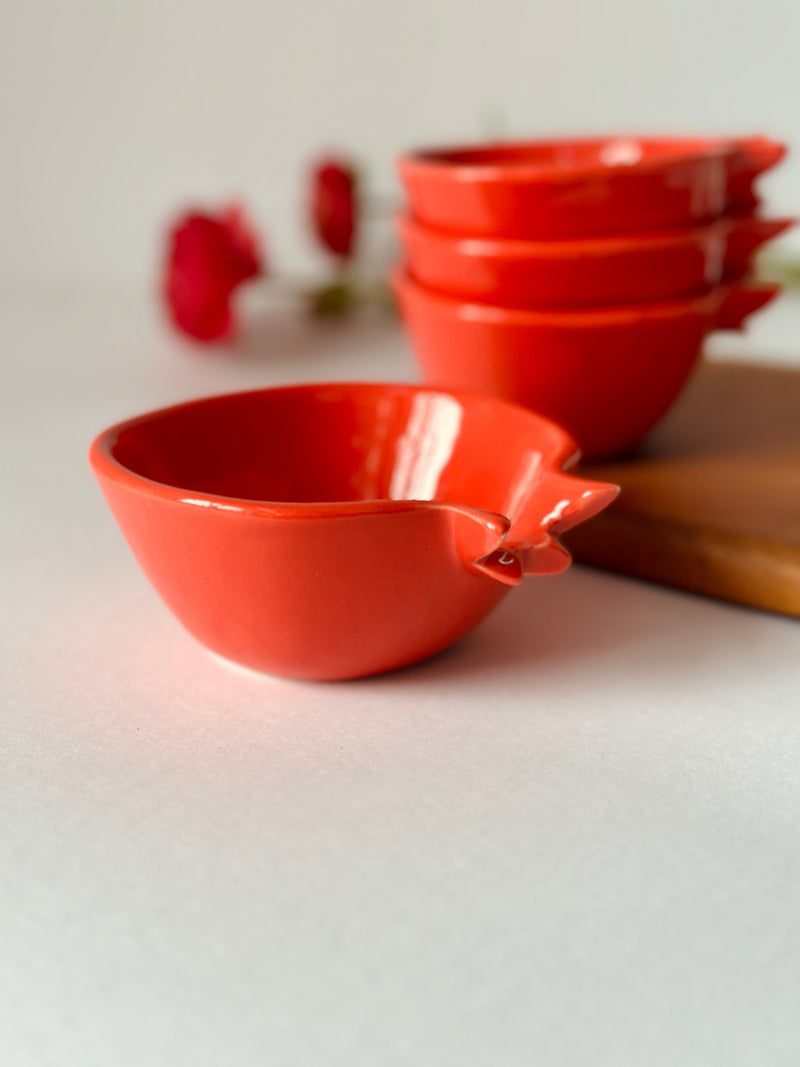 Nurture India Pomegranate Chip Dip Bowl 2-Piece Set