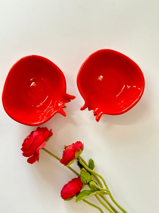 Nurture India Pomegranate Chip Dip Bowl 2-Piece Set