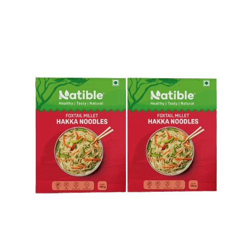 Natible Foxtail Millet Hakka Noodles Variety Pack – Millet Based Instant Noodles (6.35 oz)
