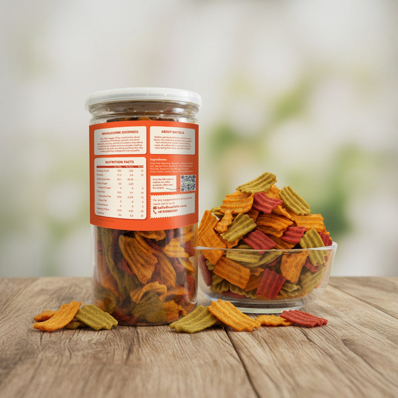 Natible Mix Veggie Chips Variety Pack – Crunchy Savory Snack (4.94 oz)