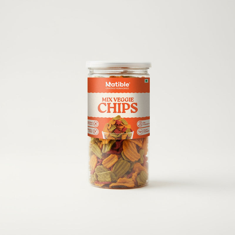 Natible Mix Veggie Chips Variety Pack – Crunchy Savory Snack (4.94 oz)