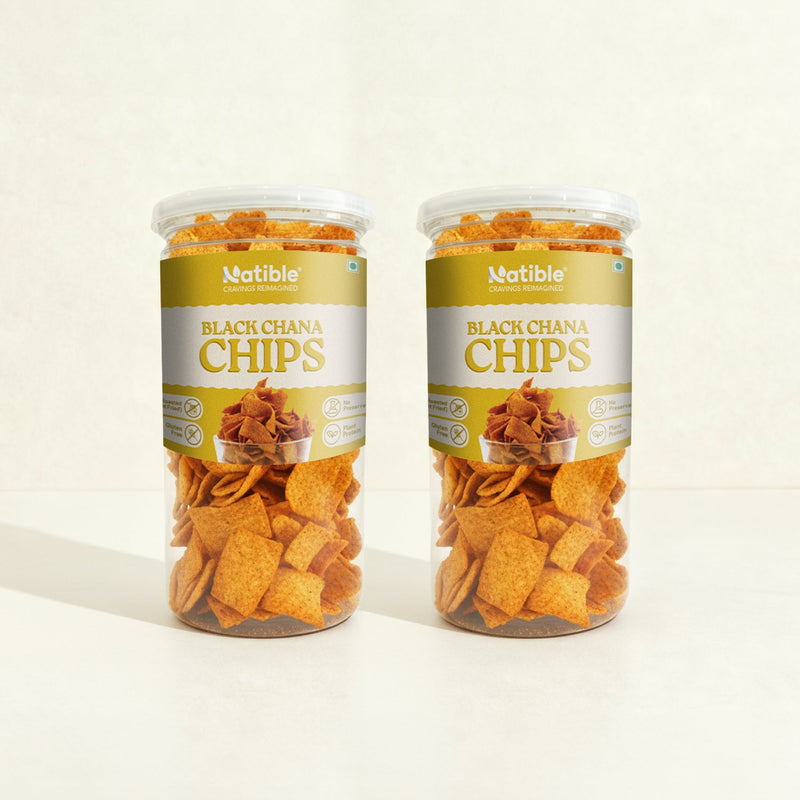 Natible Black Chana Chips Variety Pack – Crunchy Savory Snack (4.94 oz)