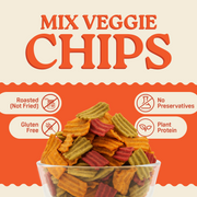 Natible Mix Veggie Chips Variety Pack – Crunchy Savory Snack (4.94 oz)