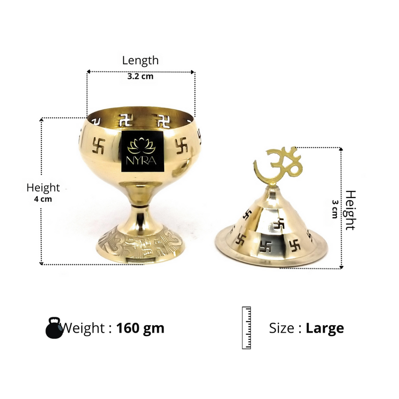Pure Brass/Peetal Swastik Diya for Puja – Kitchen Utensil