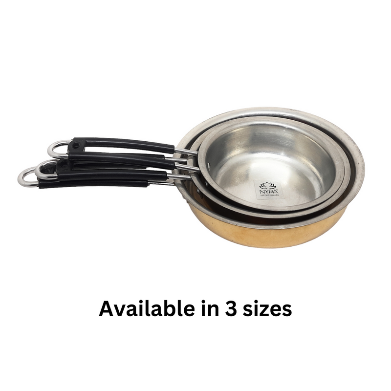 Heavy-Duty Brass Fry Pan (Kalai Coated) – Frying Pan