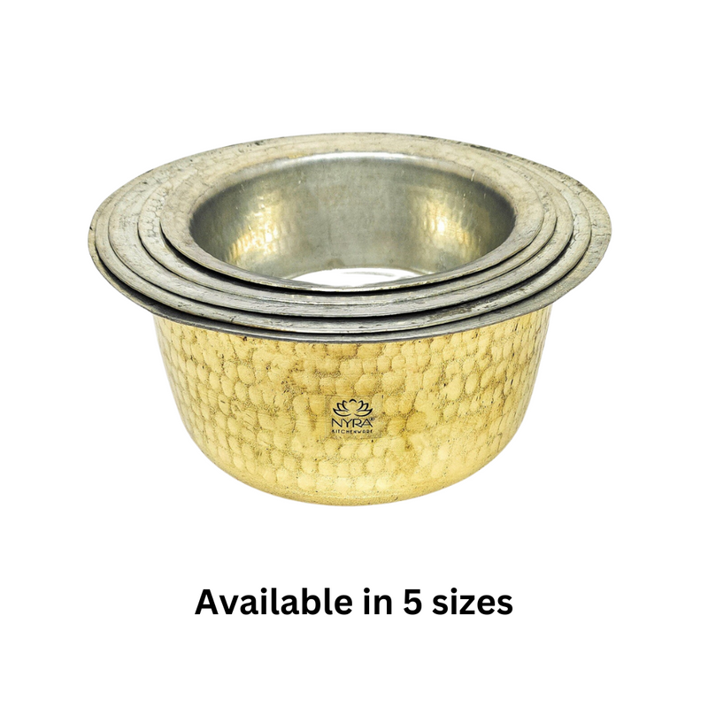 Traditional Brass Bhagona (Kalai Coated) – Kitchen Utensil