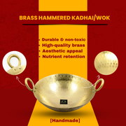 Traditional Brass Hammered Kadhai/Wok – Cooking Wok