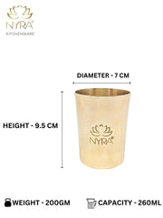 Pure Bronze Water Glass (Kansa / Phool) – Drinking Glass