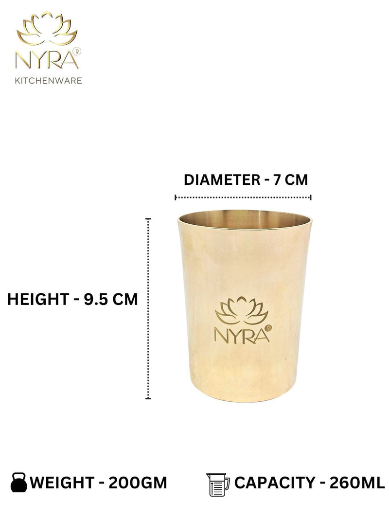 Pure Bronze Water Glass (Kansa / Phool) – Drinking Glass