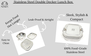 Stainless Steel Double Decker Lunch Box – Storage Container