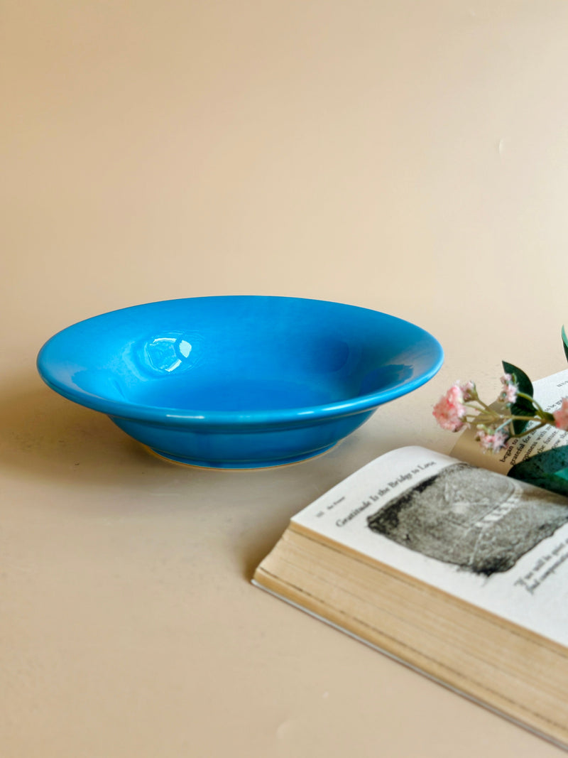 Nurture India Have It All Pasta Bowl Bright Blue