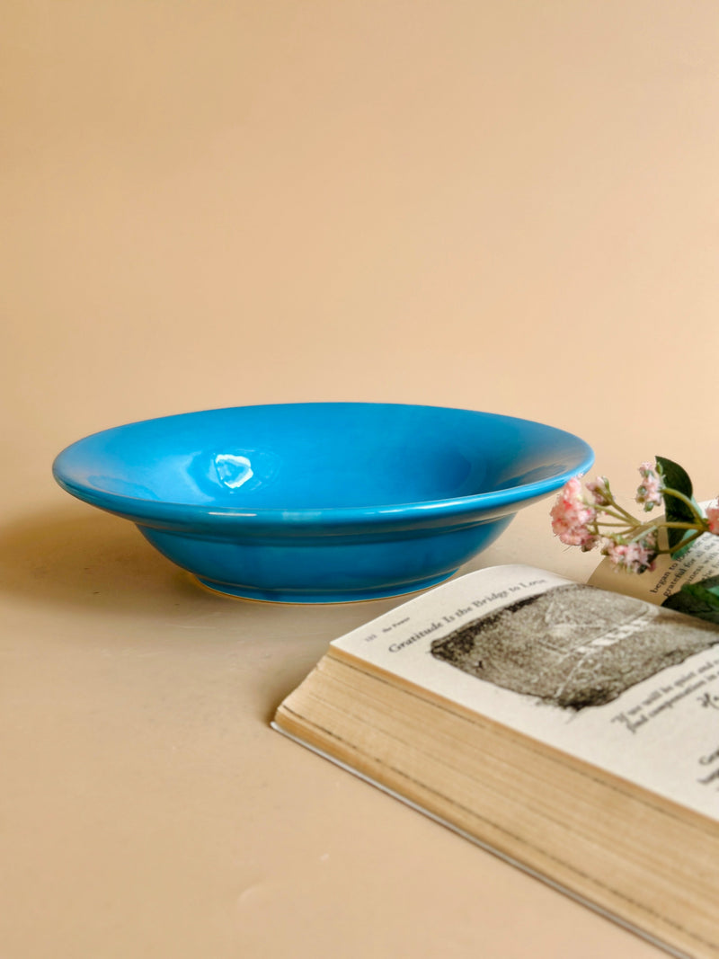 Nurture India Have It All Pasta Bowl Bright Blue