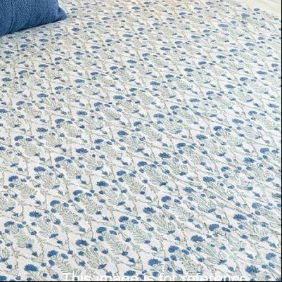 aenak-bluebell-garden-handblock-printed-premium-cotton-fitted-bedsheet-set