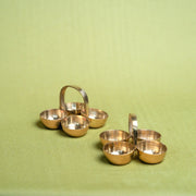 Brass Chowmukh Diya – 4 Wick Lamp
